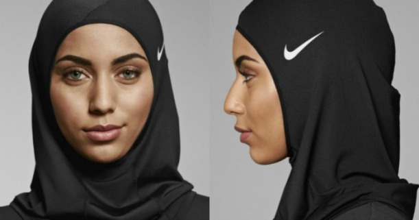 Image of woman in nike Hijab